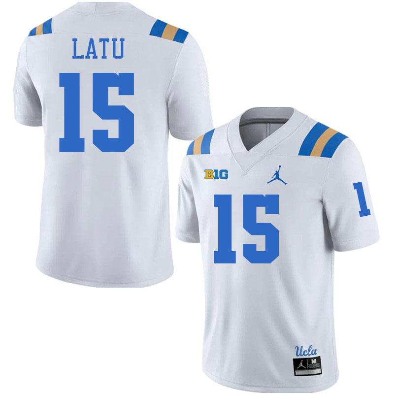 Laiatu Latu UCLA Jersey,UCLA Bruins #15 Laiatu Latu Jersey Youth College Football Uniforms-White